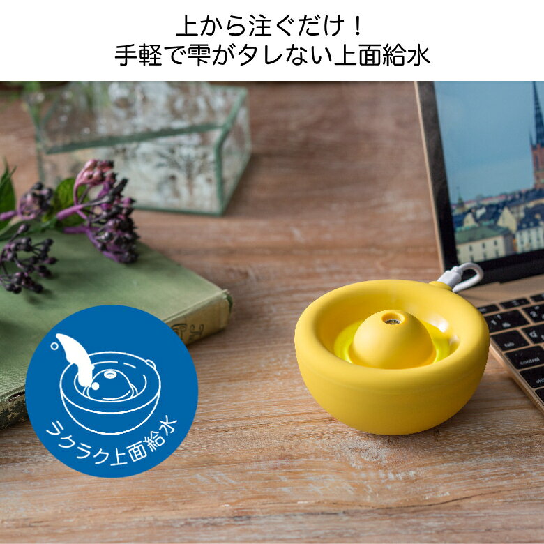 GREEN HOUSE グリーンハウス 上部給水型USB加湿器 ホワイト GH-UMSUA-WH
