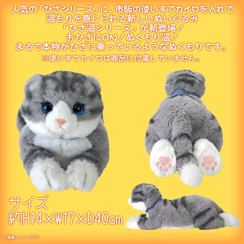楽天市場】サンレモン ひざねこ温 スコティッシュフォールド・グレー