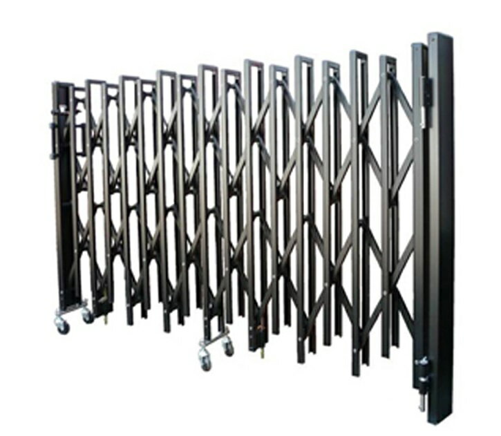 アルミ門扉 片開き カーゲート カーテンゲート   ブラック