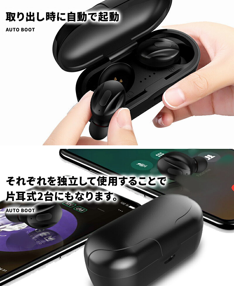 楽天市場】Bluetooth5.0 完全ワイヤレスイヤホン ブラック XG13 | 価格