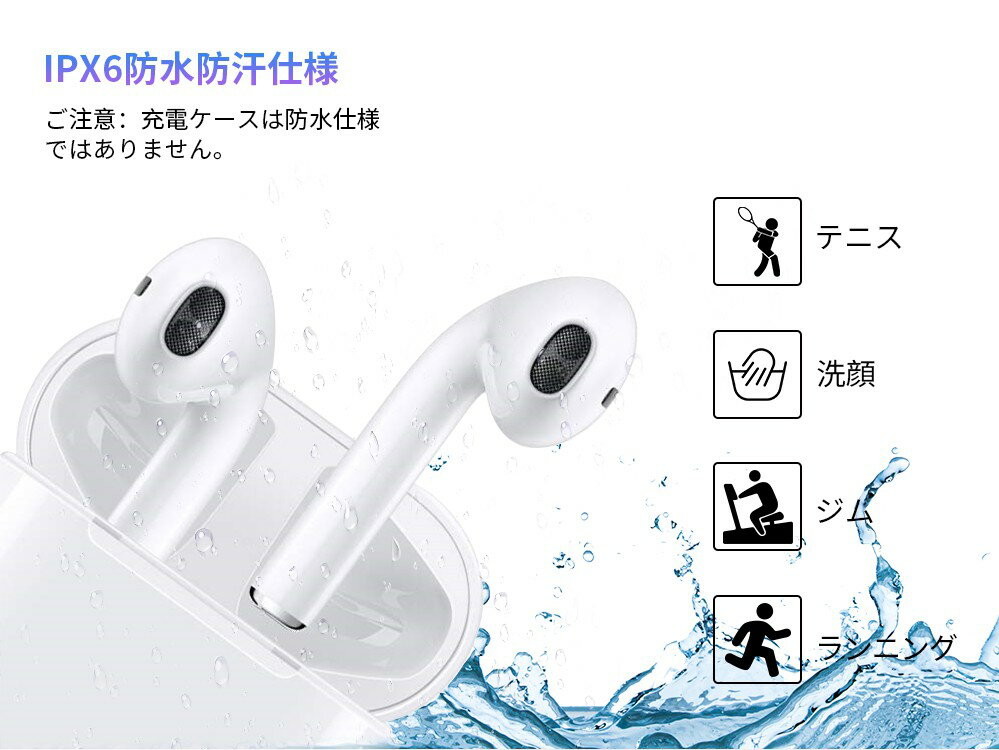 楽天市場】Bluetooth ワイヤレスイヤホン 充電ケース付 ホワイト i9s