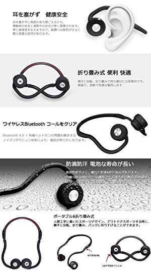 楽天市場】SMV JAPAN SMV JAPAN 骨伝導ヘッドフォン ITSUMO ブラック