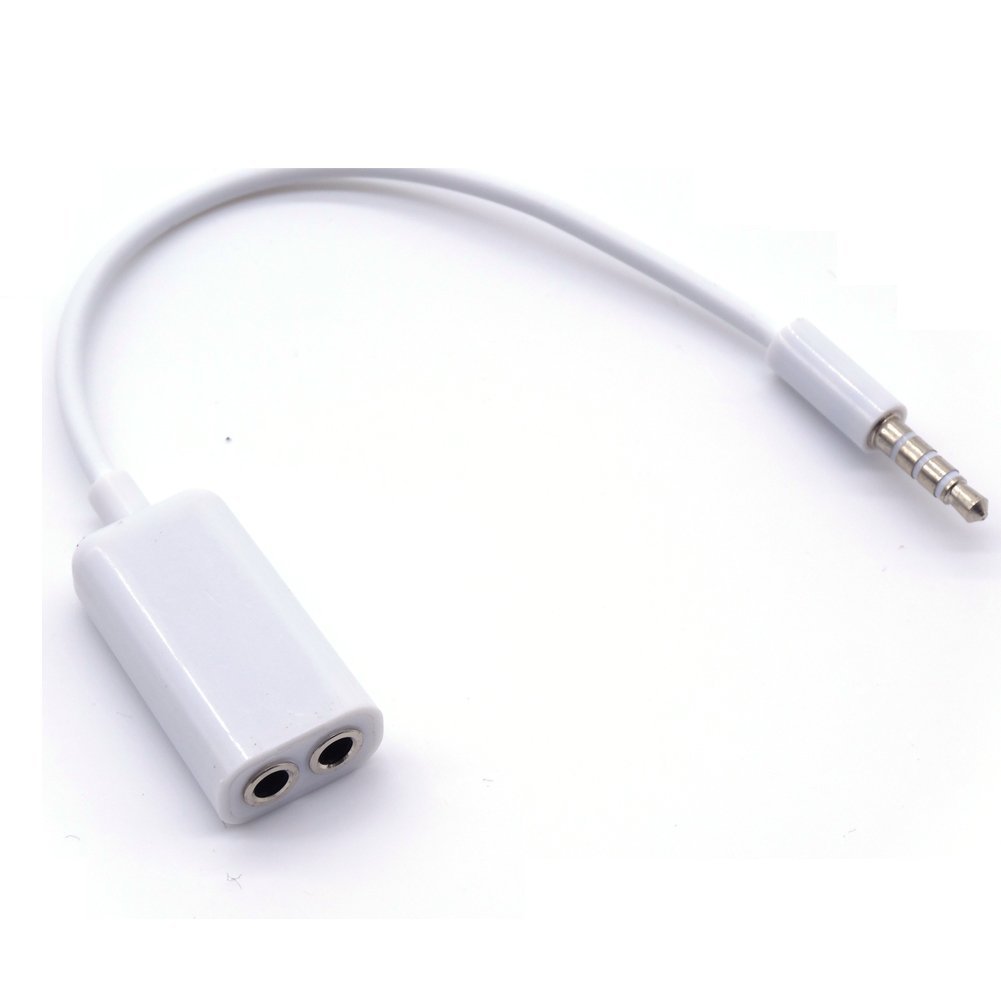 楽天市場】3.5mmイヤホンジャック対応 イヤホン二股分配ケーブル