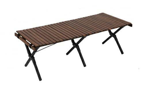 QUICKCAMP X脚 スリムウッドローテーブル 120×50cm QC-WTX120