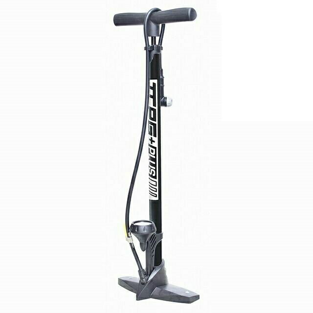 サーファス SERFAS 自転車 高圧空気入れ エアフロアポンプ 仏式/米式/英式バルブアダプター エアゲージ ロードバイク MTB TCPG ロングストローク ブラック 47020