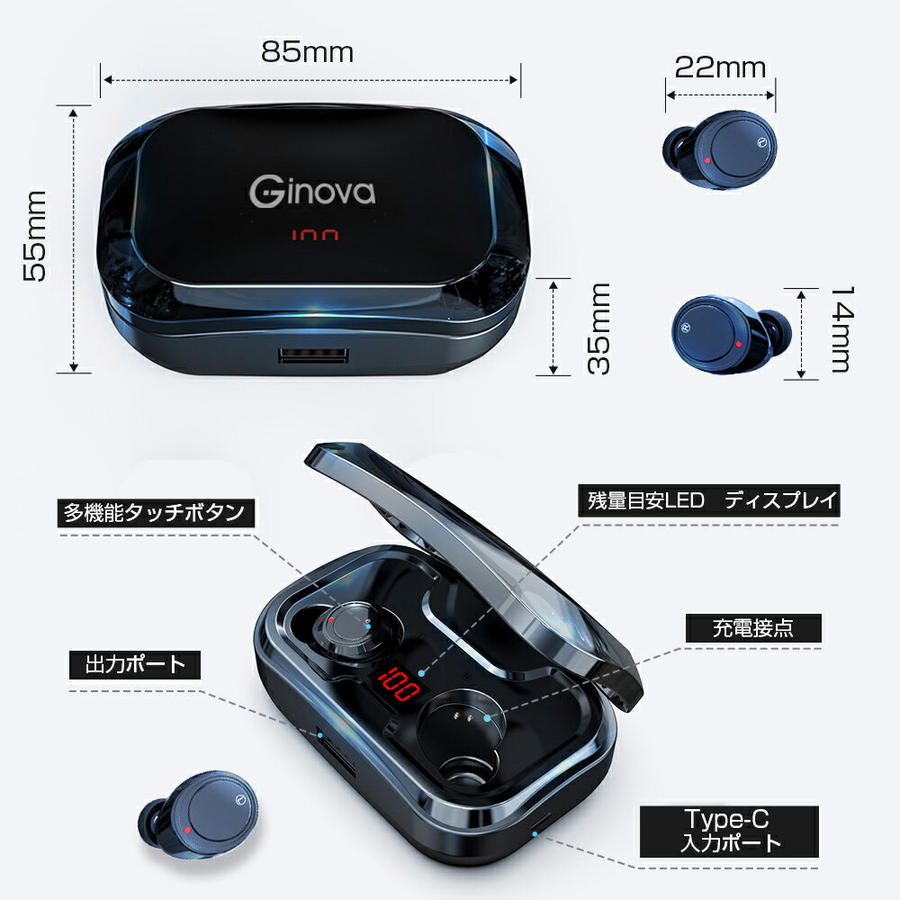 楽天市場】Ginova X10 ワイヤレスイヤホン | 価格比較 - 商品価格ナビ