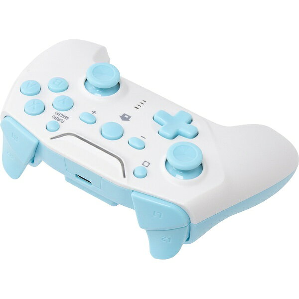 CYBER Gadget ジャイロコントローラー 無線タイプ SWITCH用 クリーム×ライトブルー CY-NSGYCW