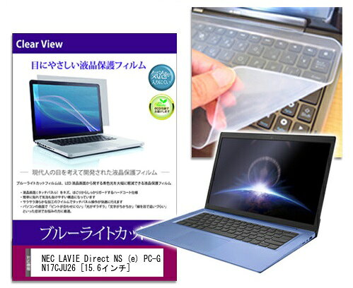 ブルーライトカットフィルム/シリコン製キーボードカバー NEC LAVIE Direct NS