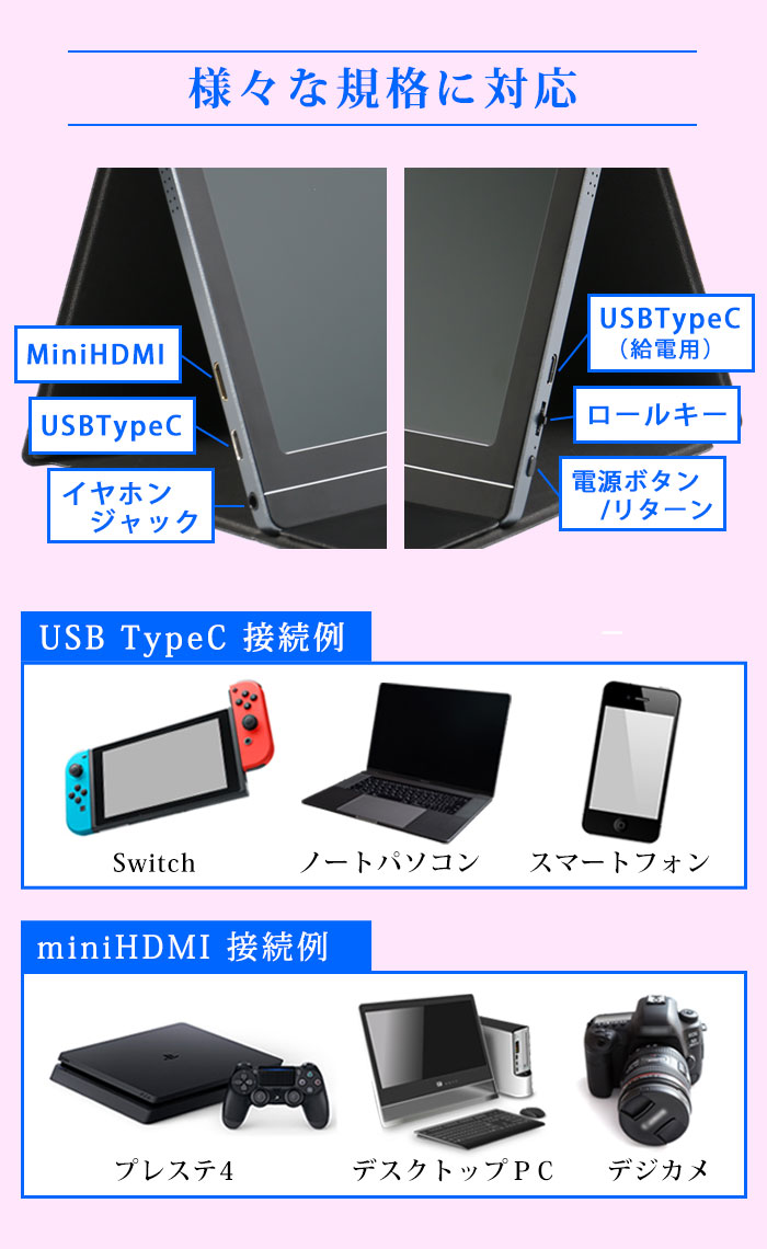 WINTEN 薄型モバイルディスプレイ 15.6インチ WT-156H2-BS