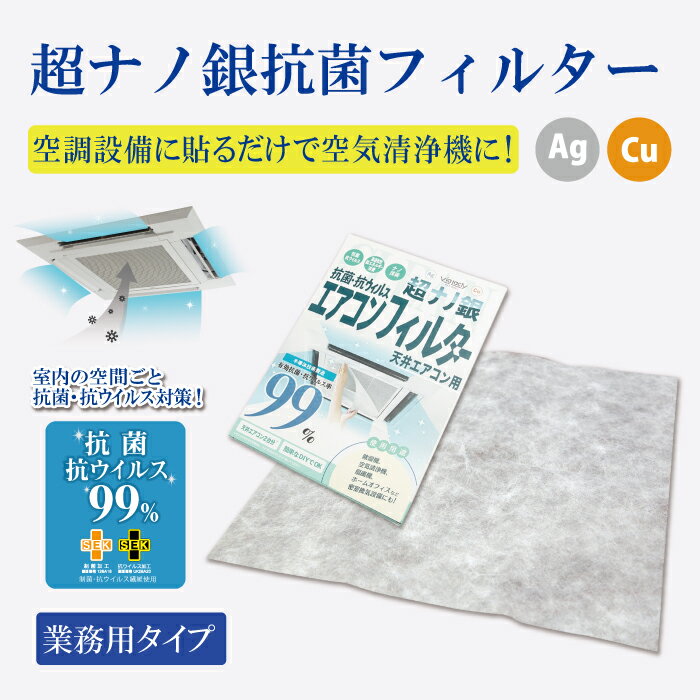その他メーカー カビ・菌・ウィルスを99％ブロック 超ナノ銀 抗菌・抗ウィルスエアコンフィルター
