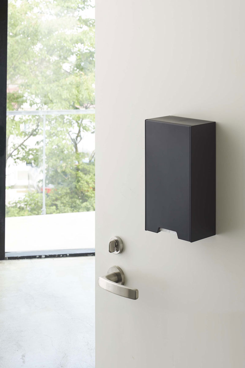 山崎実業 ツーウェイマスク収納ケース タワー スリム ブラック 4955