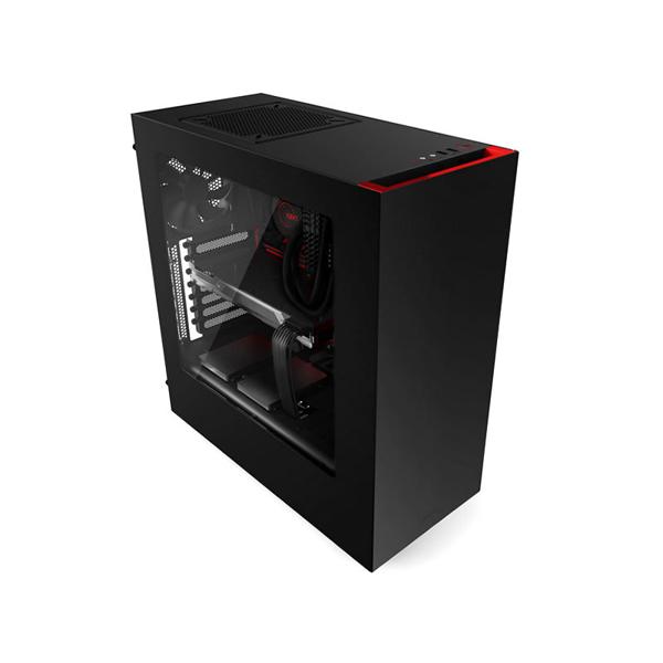 NZXT ミドルタワーPCケース ブラック+レッド SOURCE340-BR