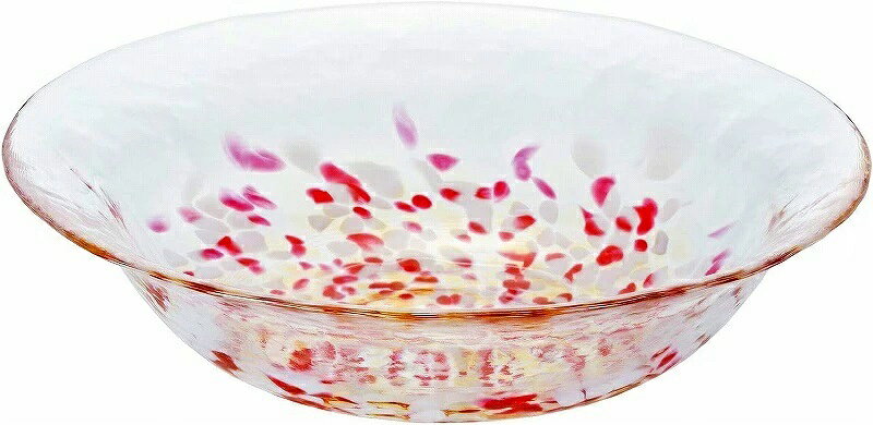 りんごディッシュ 中鉢 津軽びいどろ あかりんご アデリア ハンドメイド ギフト 石塚硝子食器 結婚祝い 引越し祝い/新築祝い/開業祝い