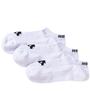 DESCENTE デサント 直角グリップ 3Pソックス アンクル 靴下/スポーツ/カジュアル 25-27cm WH ホワイト DMAQJB43