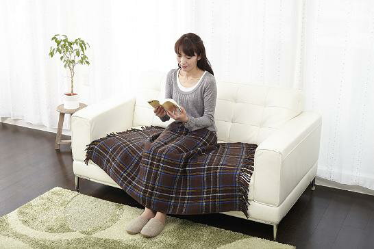 椙山紡織 na-052h-b1 ブラウン 電気ひざ掛け   ダニ退治機室温センサー 丸洗い na052hb1