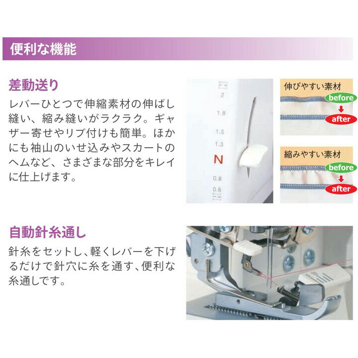 ジューキ ロックミシン ベビーロック 糸取物語 BL660FEX