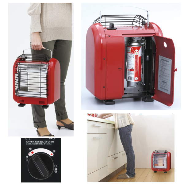 楽天市場】ニチガス ポータブルカセットヒーター どこでも暖坊 レッド