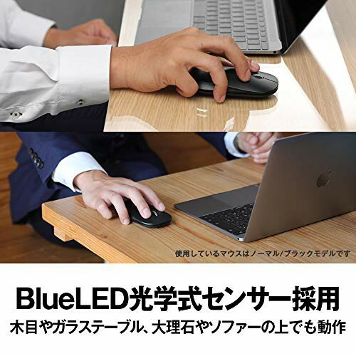 BUFFALO 薄型 BlueLED ワイヤレスマウス FLEXUS ノーマル シルバー BSMBW335NSV