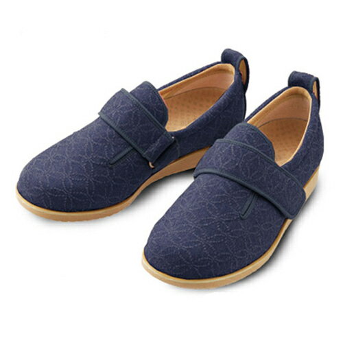 施設・院内用 ダブルマジック2雅 5E ワイドサイズ 7020 両足 徳武産業 あゆみシリーズ LL 24.0～24.5cm 紺