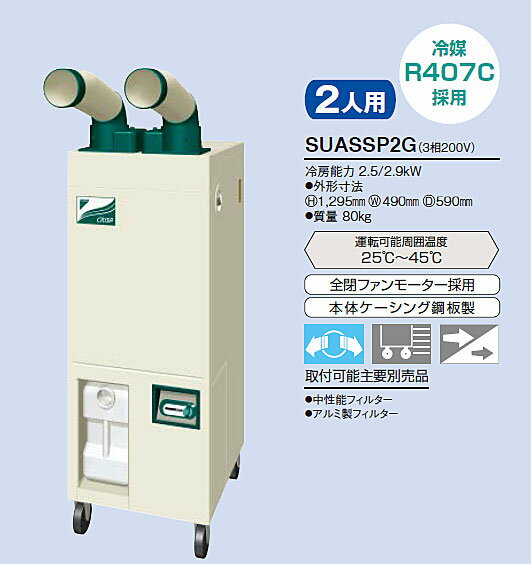 日動工業 エコやん SPC-032 スポットクーラー どこでもエアコン 日動工業株式会社｜エコやん 本体のみ