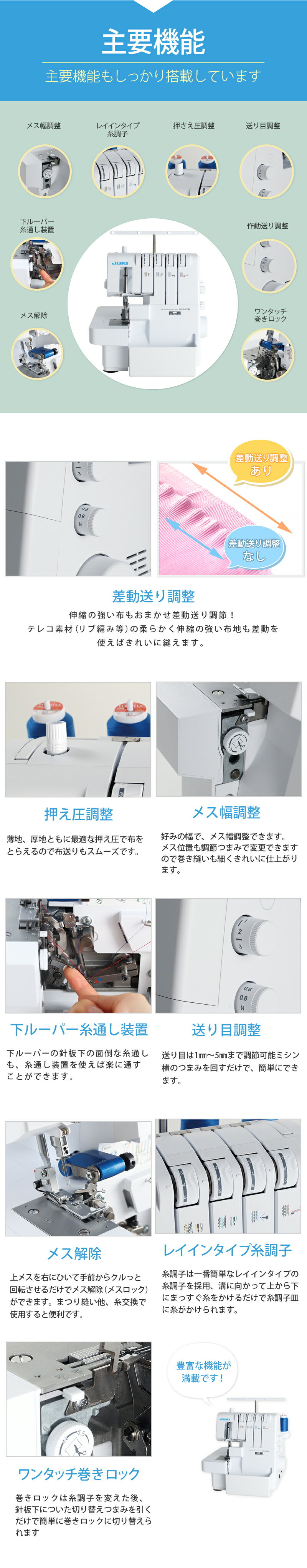 JUKI ロックミシン MO80CB