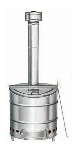 楽天市場】プラスワイズ ドラム缶焼却炉フタ付き 煙突なし 200L