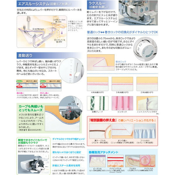 ジューキ ロックミシン アニュドール 衣縫人 baby lock ベビーロック/BL527EXS