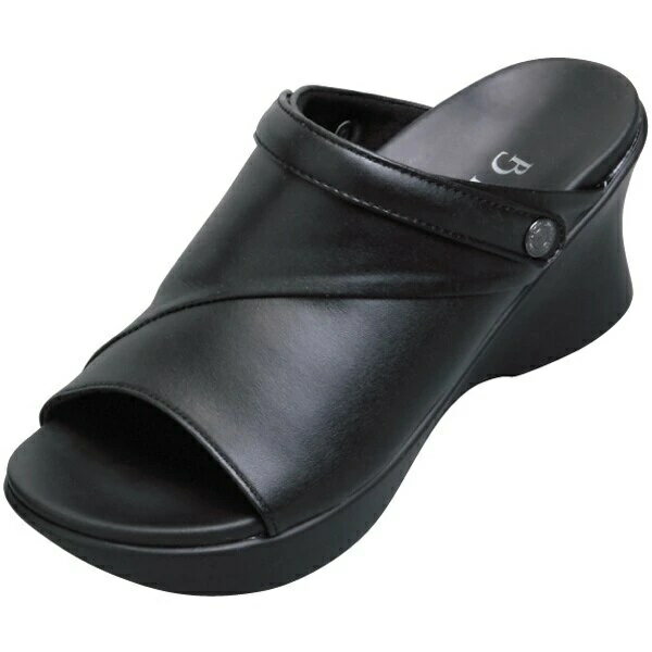 PW5510-009-S Pure Walker レディース オフィスサンダル ブラック・サイズ：S ピュアウォーカー