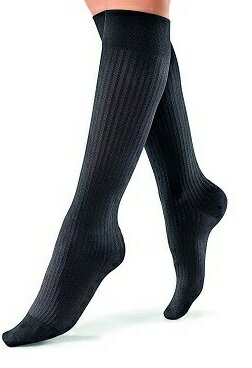 テルモ ジョブスト soソフト20 ハイソックス ブラック/リブ柄 s      jp-sf20ksbr