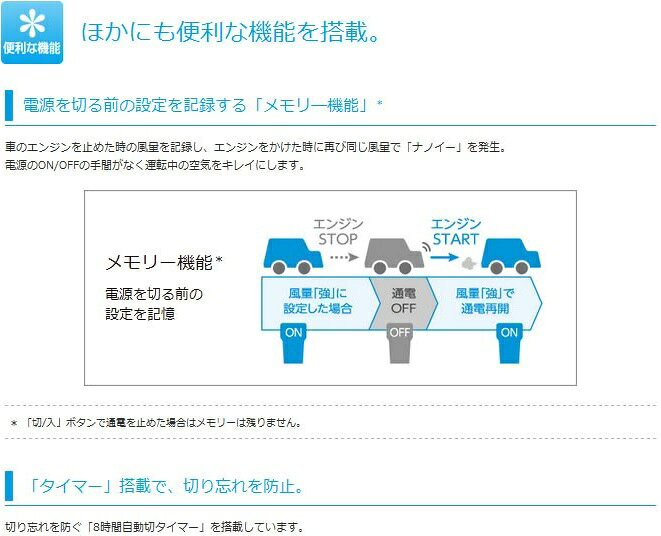 パナソニック ナノイー発生器 車載用 クロームブラック f-c100k-k