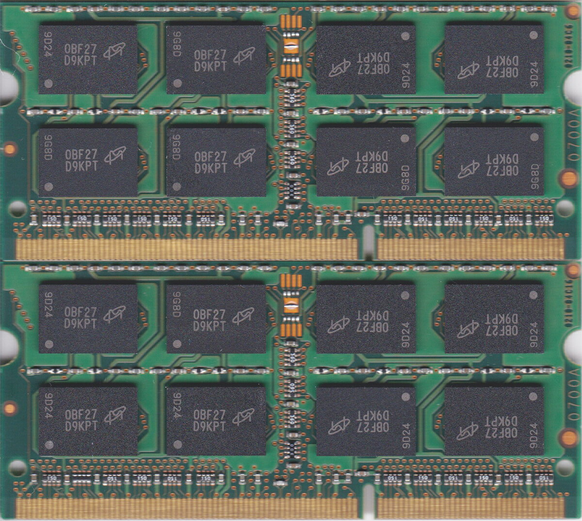 Micron PC3-8500S DDR3-1066 2GB×2枚組 4GB SO-DIMM 204pin ノートパソコン用メモリ