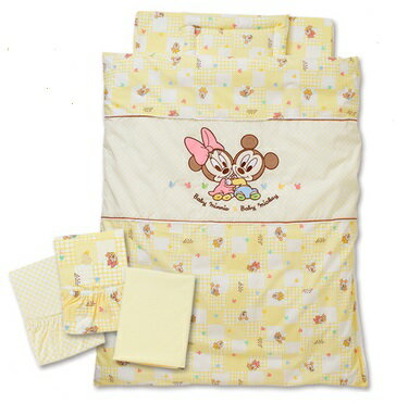 ミッキーのベビー布団 ベビーベッド ミッキーマウス柄 お布団とセット