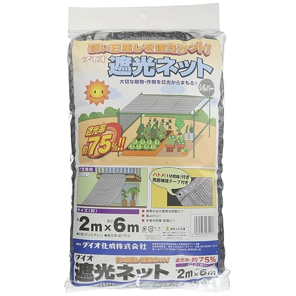 ダイオ化成 Daio Kasei ラッセル遮光75THSG 75% シルバーグレイ 2mx6m