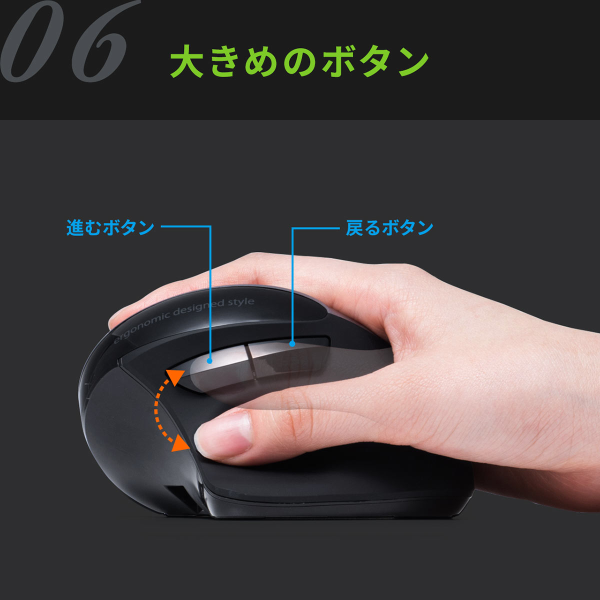 サンワサプライ エルゴマウス 400-MA127/EZ4-MA127