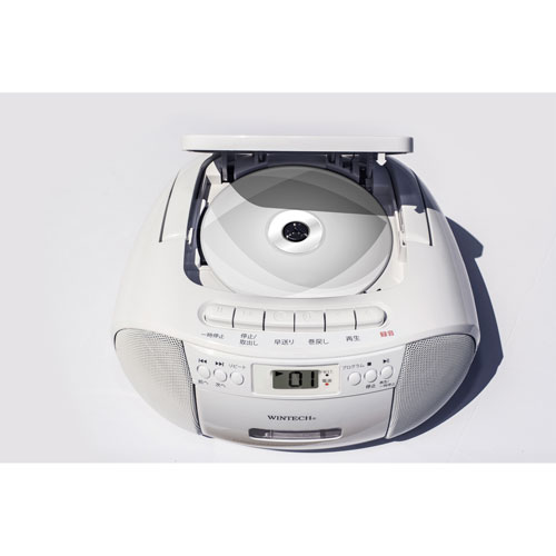 ＣＤラジカセ 楽天市場】広華物産 WINTECH CDラジカセ CDR-GK2 ホワイト ケーズ