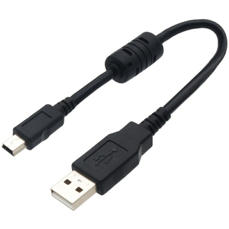 オーディオファン miniUSBケーブル USB A - USB miniB 23cm ブラック