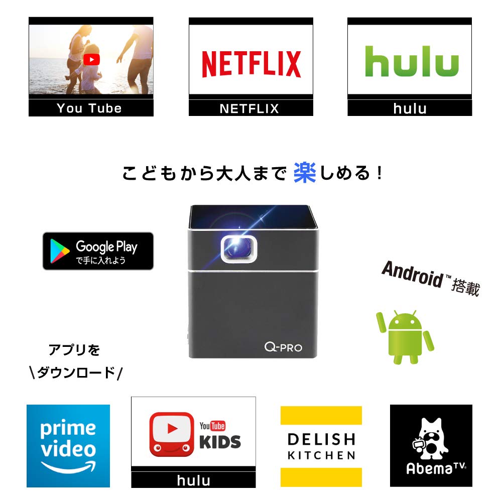 楽天市場】リベルタ Q-PRO キュープロ 小型モバイルプロジェクター Q
