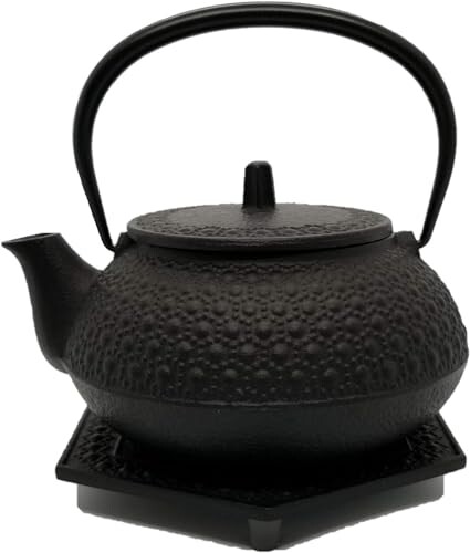 楽天市場】岩鋳 南部鉄器 新急須 5型亀甲 セット（釜敷付） | 価格比較