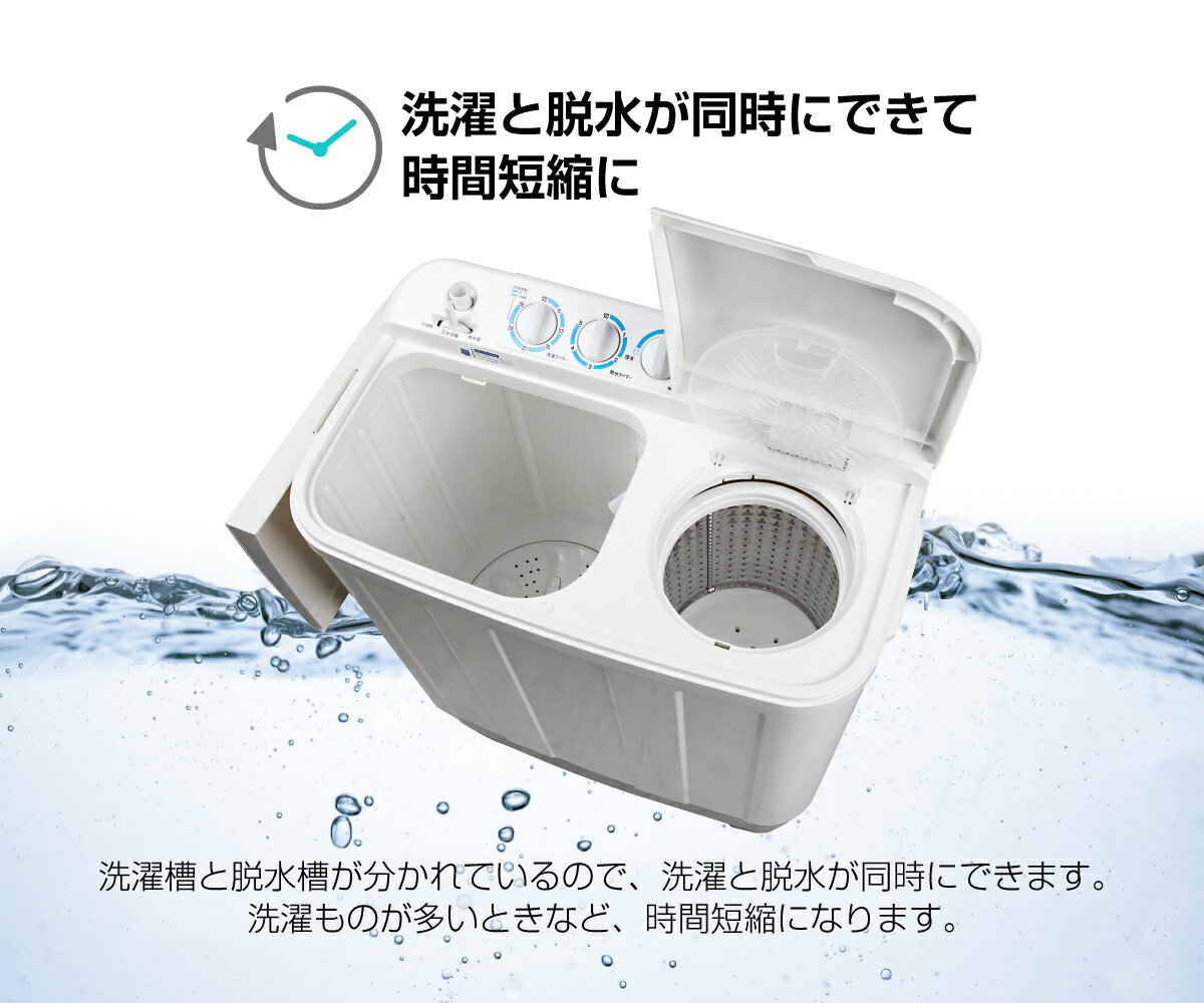 maxzen 6.0kg 二槽式洗濯機 JW60KS01