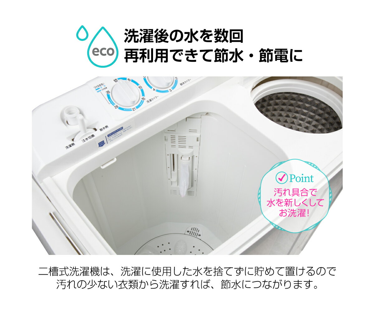 maxzen 6.0kg 二槽式洗濯機 JW60KS01