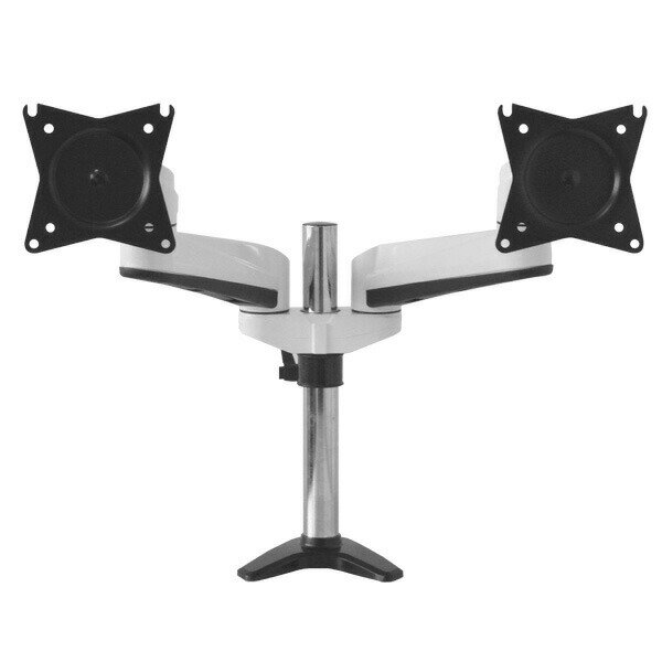 エモーションズ 汎用モニタースタンド 2画面式 上下左右角度調節 回転・高さ調節 15-22インチ対応 ホワイト PRM-AE22