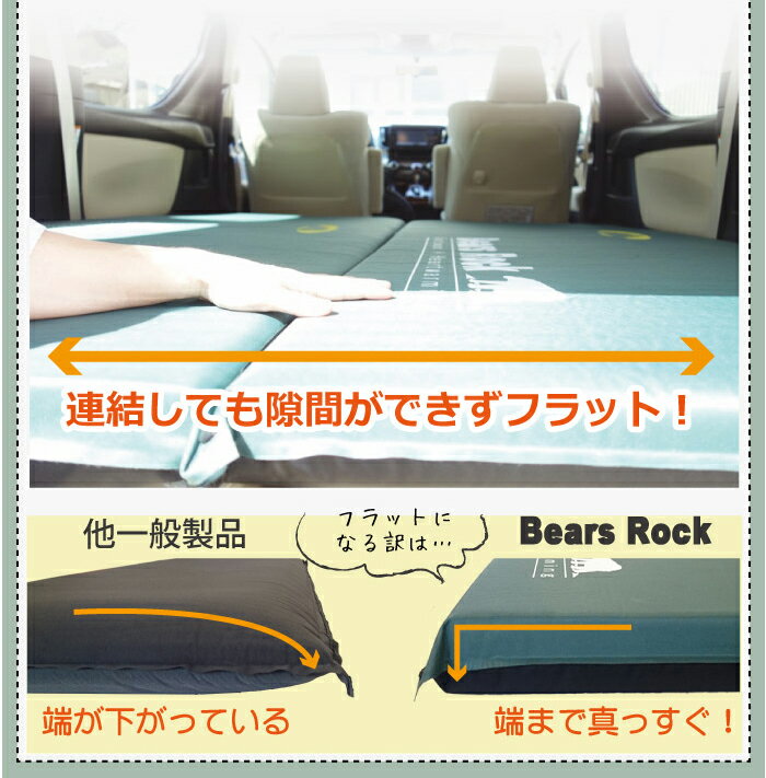 車中泊 マット   段差解消 シングルサイズ 自動膨張式 2バルブ