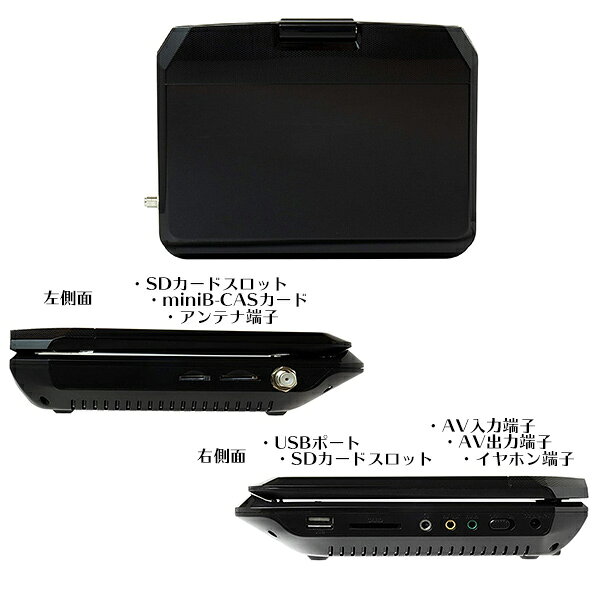 楽天市場】ティーズネットワーク TEES ポータブルDVDプレーヤー 9