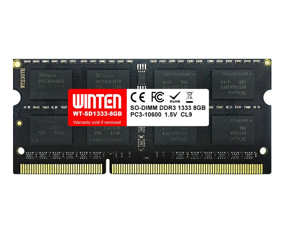 1380 WT-SD1333-8GBノートPC用SODIMMDDR3 1333PC3-10600 8GB