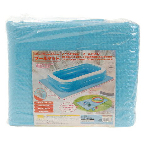 リブライト Livlight 東京ローソク プールマット 300cm×190cm ライトブルー、メタリックシルバー 081803-WL057