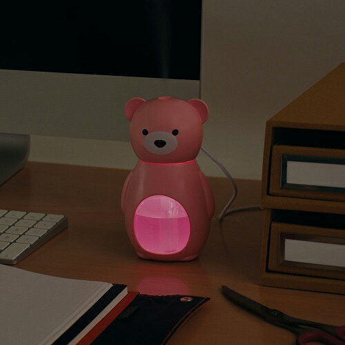 ナカバヤシ 超音波式USB加湿器 Bear Drop グレー UA049GY