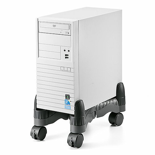 サンワダイレクト　PCスタンド　デスクトップ用　キャスター付　　100-CPU001