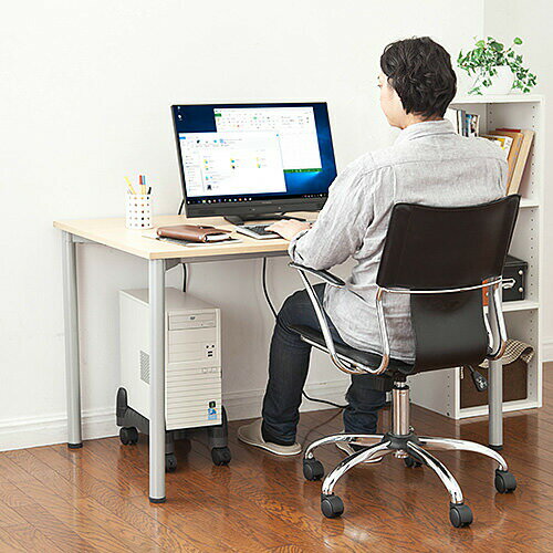 サンワダイレクト　PCスタンド　デスクトップ用　キャスター付　　100-CPU001