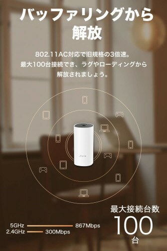 TP-Link Deco M4 AC1200 メッシュWi-Fiユニット 2個