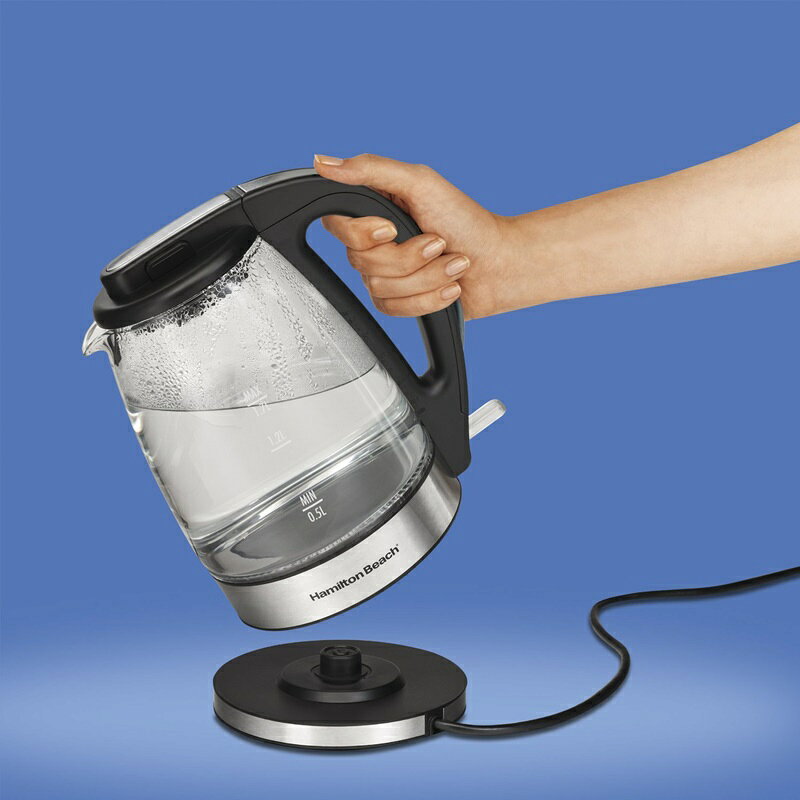 Hamilton Beach 40865 Glass Electric Kettle, 1.7-Liter